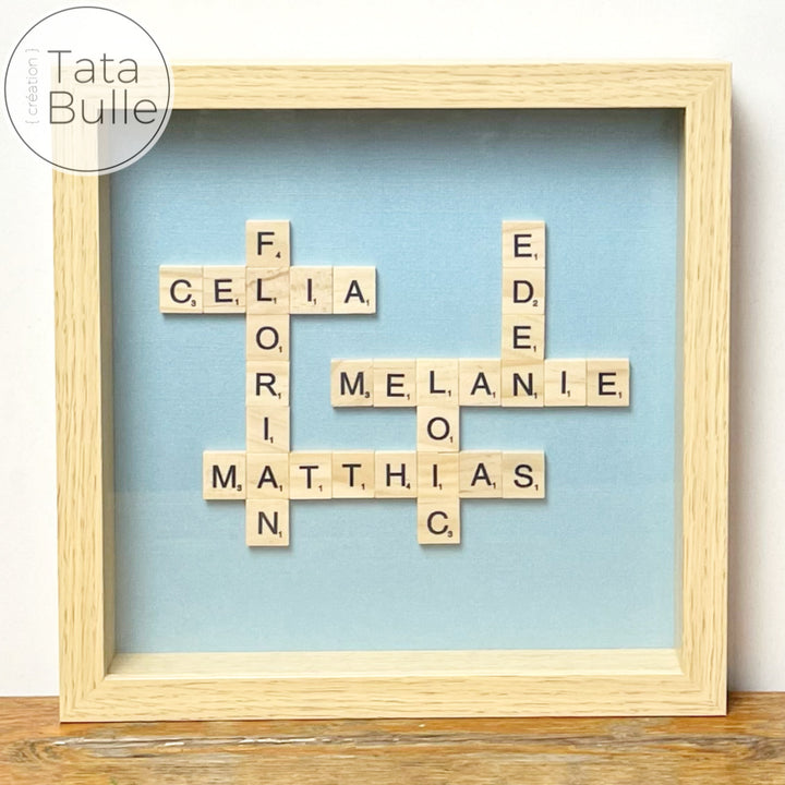 Cadre Scrabble Famille - Bois Clair