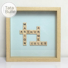 Charger l'image dans la galerie, Cadre Scrabble Famille - Bois Clair