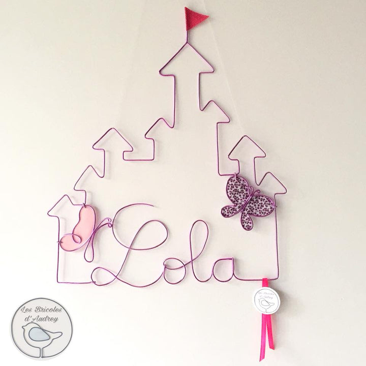 Mobile Prénom Château de Princesse à personnaliser