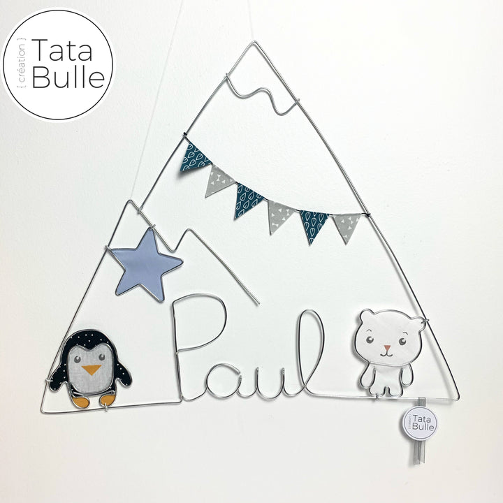 Mobile Prénom Montagne à personnaliser