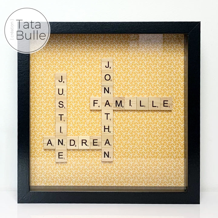 Cadre Scrabble Famille - Noir