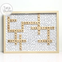 Charger l'image dans la galerie, Cadre Scrabble Famille XL - Bois