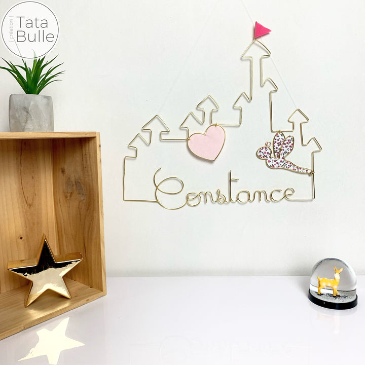 Mobile Prénom Château de Princesse à personnaliser