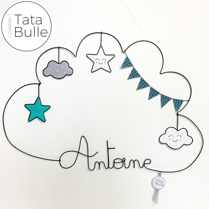 Mobile Prénom Nuage XL à personnaliser