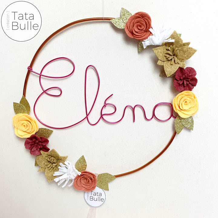 Couronne Prénom Fleurie à personnaliser
