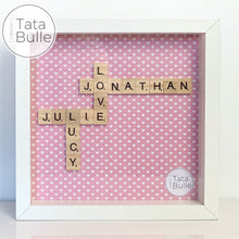 Charger l'image dans la galerie, Cadre Scrabble Famille - Blanc