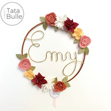 Charger l'image dans la galerie, Couronne Prénom Fleurie à personnaliser
