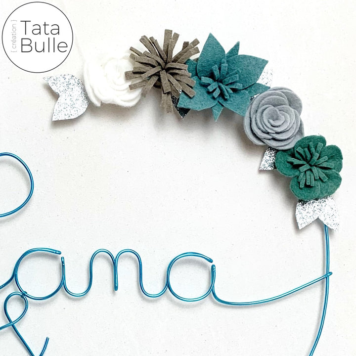 Prénom Double Fleuri à personnaliser