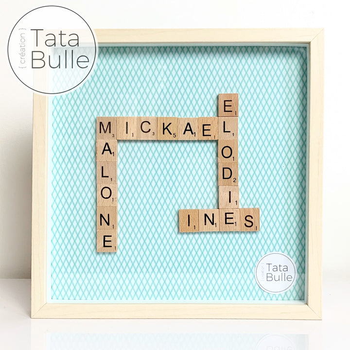 Cadre Scrabble Famille - Bois Clair