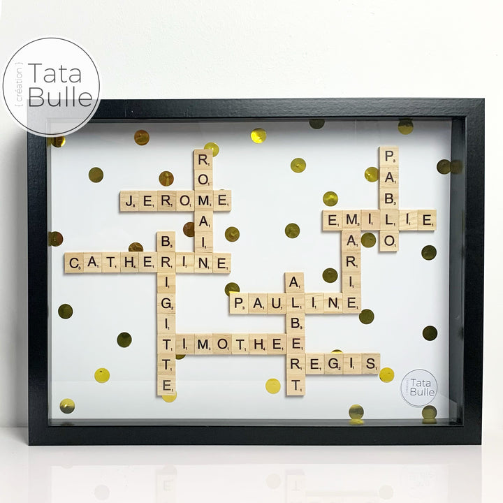 Cadre Scrabble Famille XL - Noir