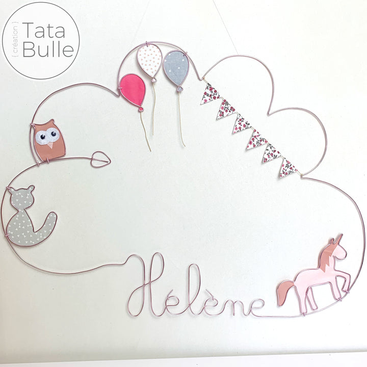 Mobile Prénom Nuage XL à personnaliser