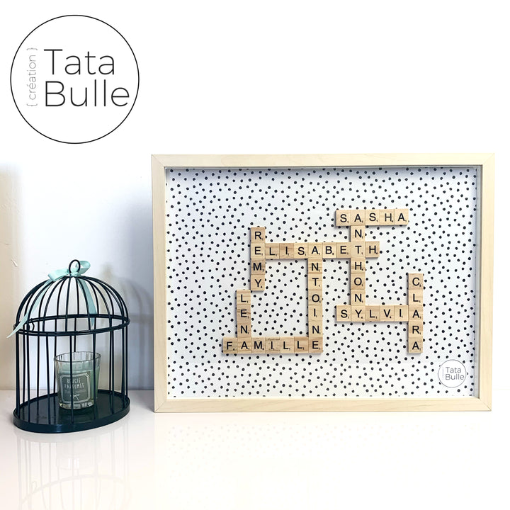 Cadre Scrabble Famille XL - Bois