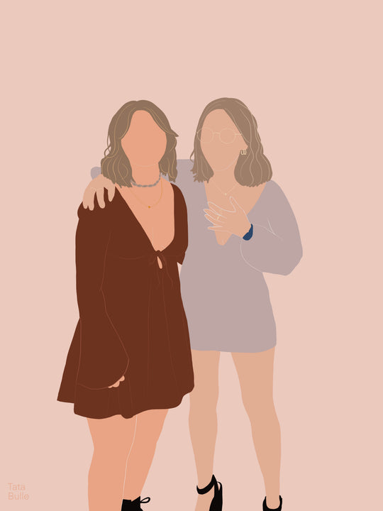 Illustration personnalisée - Duo