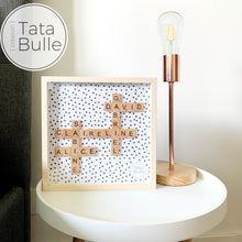 Charger l'image dans la galerie, Cadre Scrabble Famille - Bois Clair