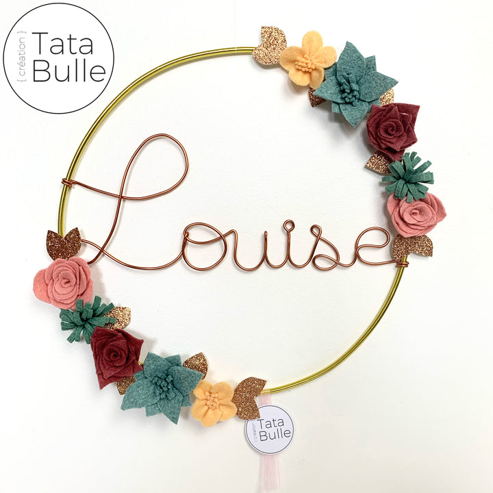 Couronne Prénom Fleurie à personnaliser