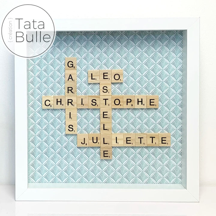 Cadre Scrabble Famille - Blanc