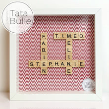 Charger l'image dans la galerie, Cadre Scrabble Famille - Blanc