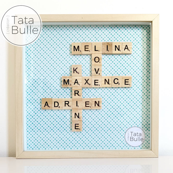 Cadre Scrabble Famille - Bois Clair