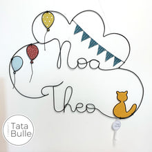 Charger l'image dans la galerie, Mobile Prénom Nuage Jumeaux à personnaliser