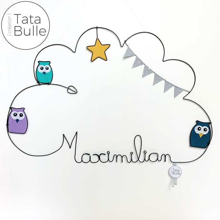 Mobile Prénom Nuage XL à personnaliser