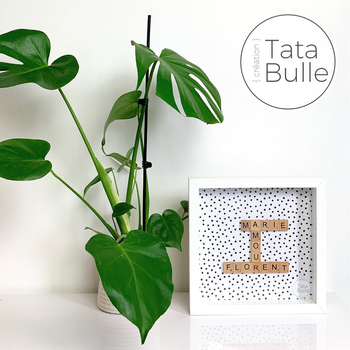 Cadre Scrabble Famille - Blanc