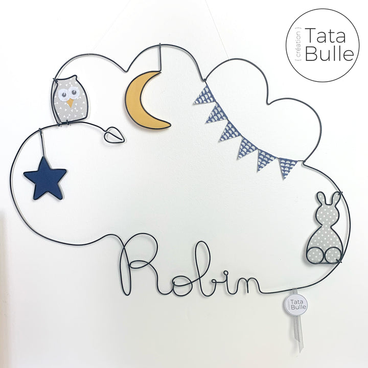 Mobile Prénom Nuage XL à personnaliser