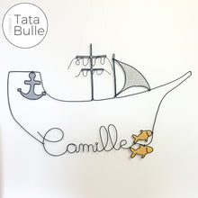 Charger l'image dans la galerie, Mobile Prénom Bateau à personnaliser