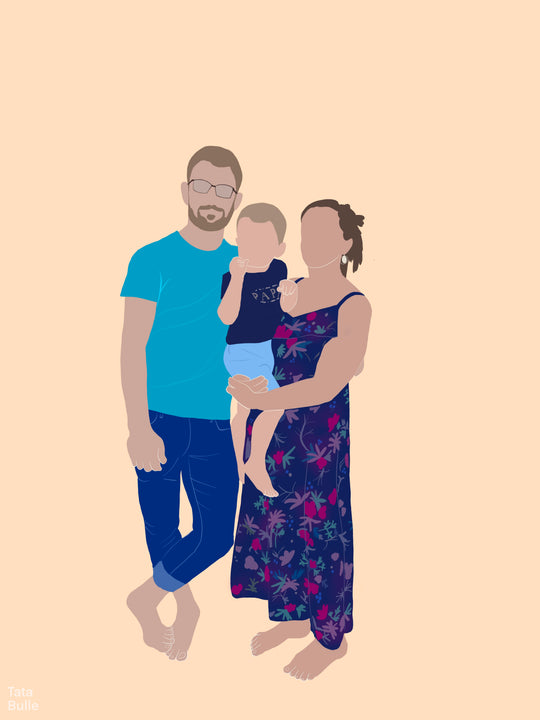 Illustration personnalisée - Trio