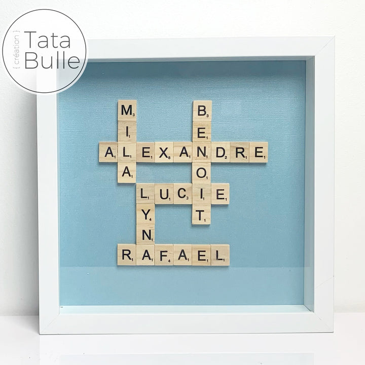 Cadre Scrabble Famille - Blanc