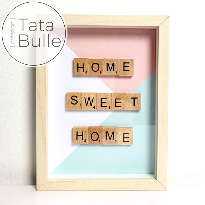 Cadre Scrabble citation - Home Sweet Home