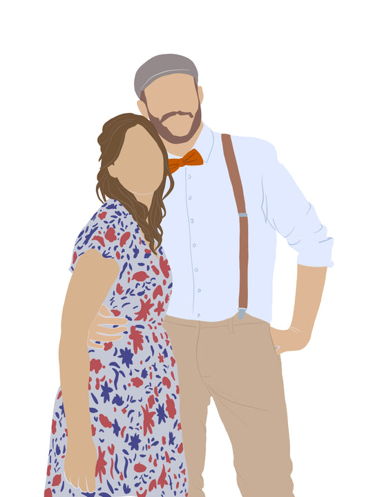 Illustration personnalisée - Duo