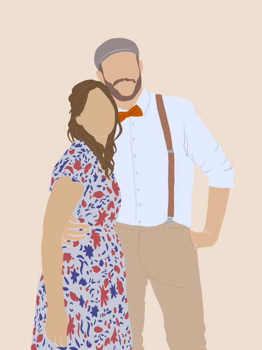 Illustration personnalisée - Duo