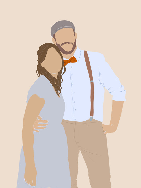 Illustration personnalisée - Duo