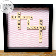 Charger l&#39;image dans la galerie, Cadre Scrabble Famille - Noir