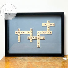 Charger l&#39;image dans la galerie, Cadre Scrabble Famille XL - Noir