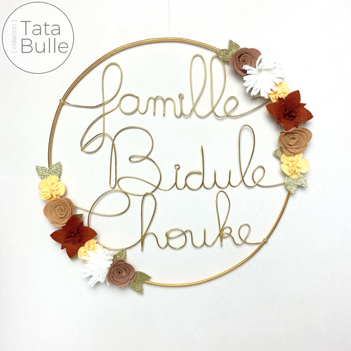 Couronne Prénom Fleurie géante à personnaliser