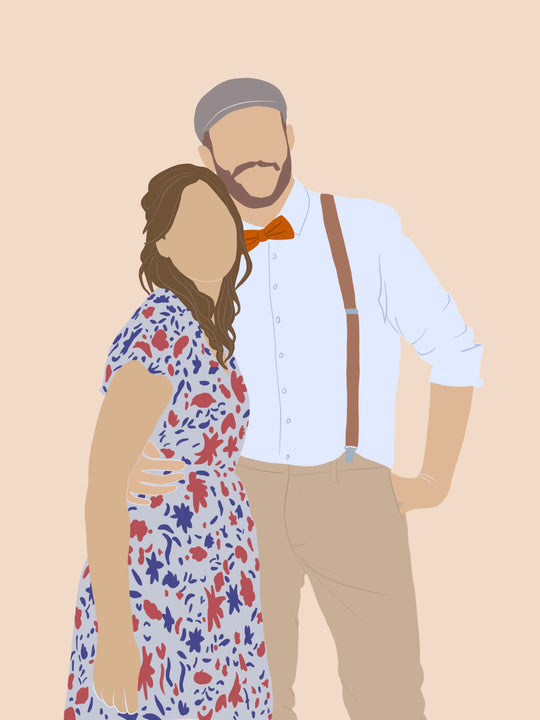 Illustration personnalisée - Duo