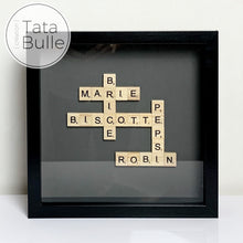 Charger l&#39;image dans la galerie, Cadre Scrabble Famille - Noir