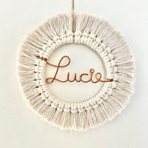 Mini couronne macramé à personnaliser