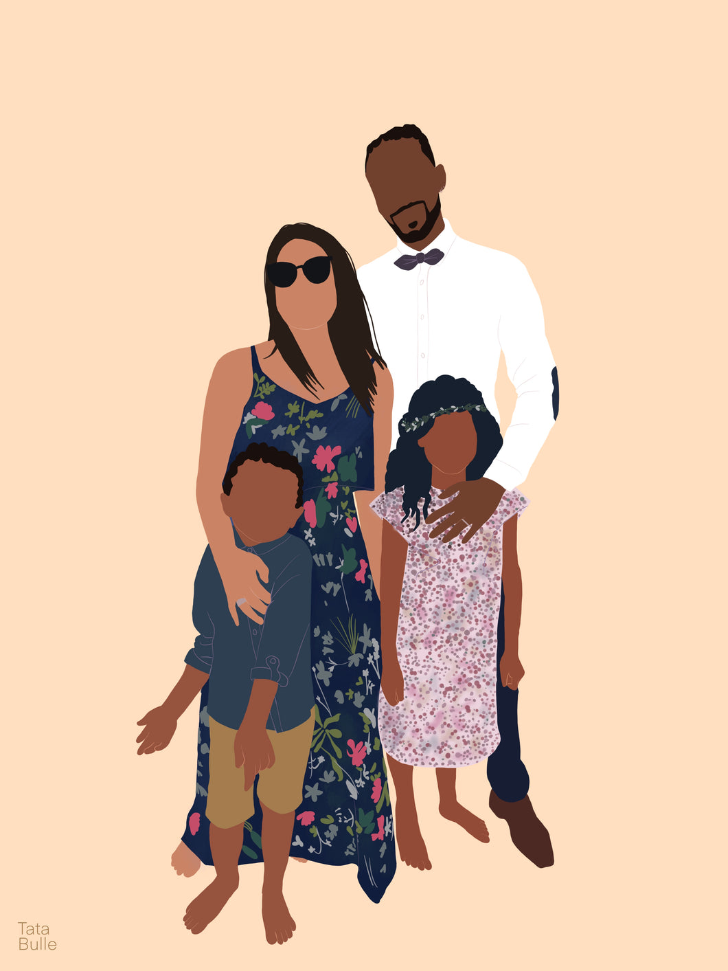 Illustration personnalisée - Quatuor