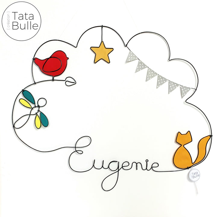 Mobile Prénom Nuage XL à personnaliser