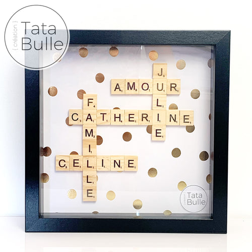 Cadre Scrabble Famille - Noir