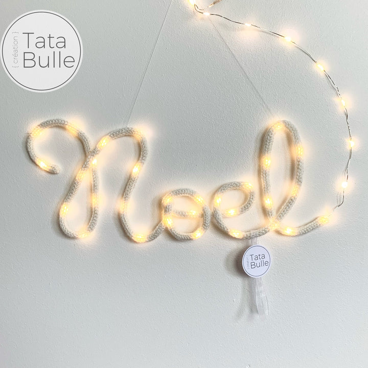 Tricotin lumineux blanc Noël