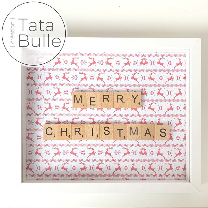 Cadre Scrabble citation - Merry Christmas