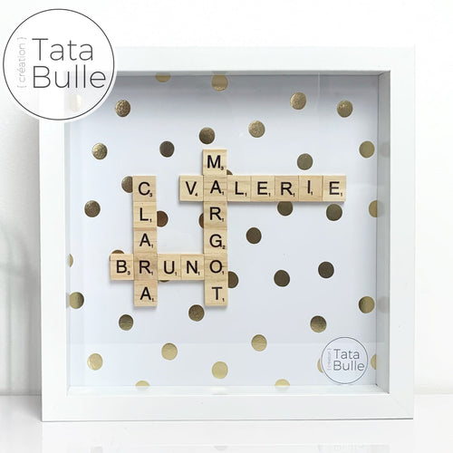 Cadre Scrabble Famille - Blanc