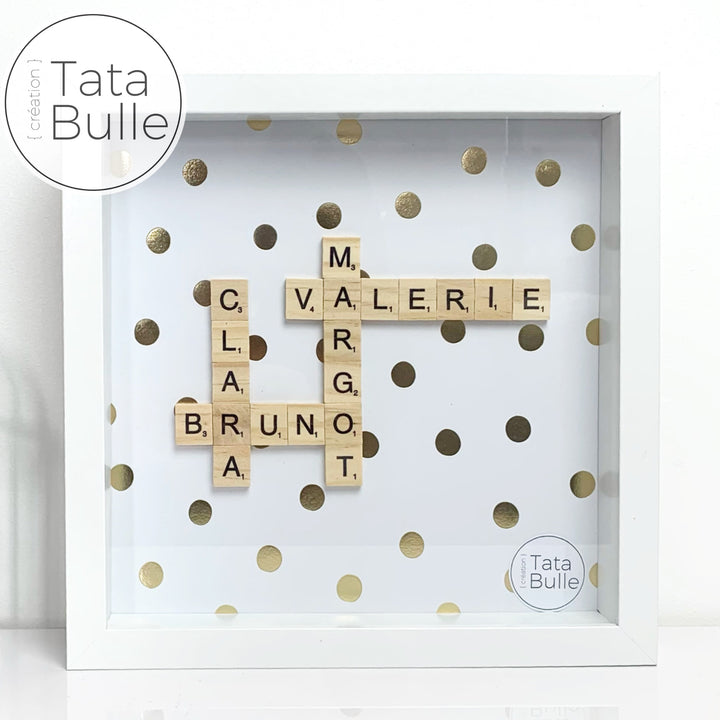 Cadre Scrabble Famille - Blanc