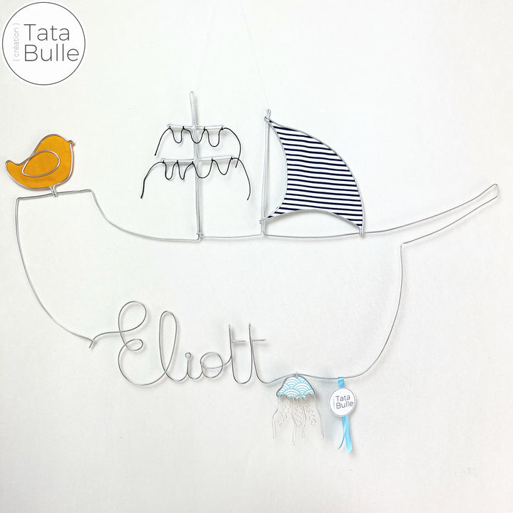 Mobile Prénom Bateau à personnaliser