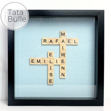 Charger l&#39;image dans la galerie, Cadre Scrabble Famille - Noir