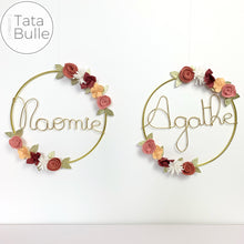 Charger l&#39;image dans la galerie, Couronne Prénom Fleurie à personnaliser