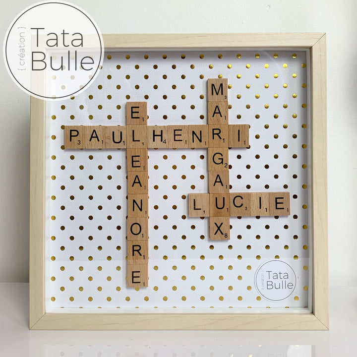 Cadre Scrabble Famille - Bois Clair